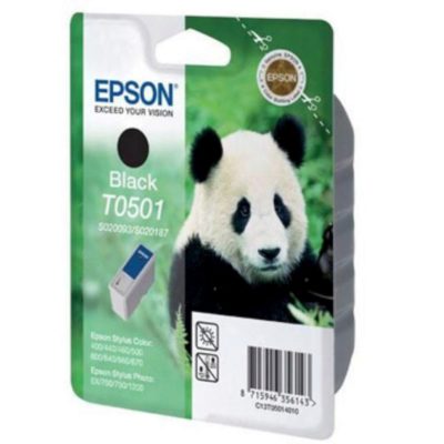 Epson Panda T0501 Ink Cartridge, Black Single Pack, C13T05014010 Epson Panda T0501 Ink Cartridge, Black Single Pack, C13T05014010